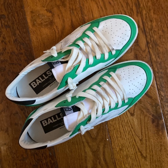 Golden Goose Green and White Sneakers - Picture 3 of 4